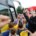 Powitanie Vive Tauron Kielce przed Halą Legionów (30 maja 2016 r). / Wojciech Habdas / Radio Kielce