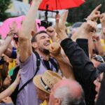 Powitanie Vive Tauron Kielce przed Halą Legionów (30 maja 2016 r). / Wojciech Habdas / Radio Kielce