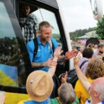 Powitanie Vive Tauron Kielce przed Halą Legionów (30 maja 2016 r). / Wojciech Habdas / Radio Kielce