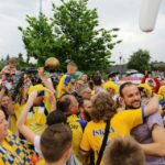 Powitanie Vive Tauron Kielce przed Halą Legionów (30 maja 2016 r). / Wojciech Habdas / Radio Kielce