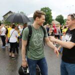 Powitanie Vive Tauron Kielce przed Halą Legionów (30 maja 2016 r). / Wojciech Habdas / Radio Kielce