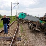 Staw Kunowski. Pociąg towarowy zderzył się z samochodem ciężarowym / Teresa Czajkowska / Radio Kielce