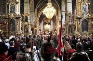 03.05.2016 Sandomierz. Rocznica uchwalenia Konstytucji 3 Maja. Uroczystości na Rynku. / Grażyna Szlęzak-Wójcik / Radio Kielce