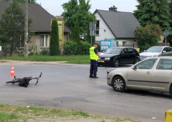31.05.2016. Rowerzysta potrącony na skrzyżowaniu ulic Prusa i Ściegiennego / Bartłomiej Zapała / Radio Kielce