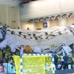 22.05.2016. Finał Pucharu Polski: Vive Tauron Kielce - Orlen Wisła Płock. Oprawa w sektorze kieleckich kibiców / Kamil Król / Radio Kielce