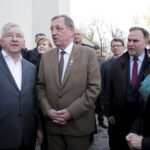 02.05.2016 Święty Krzyż. Minister środowiska Jan Szyszko odwiedził klasztor. / Jarosław Kubalski / Radio Kielce