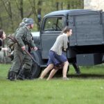 02.05.2016 Samsonów. Inscenizacja historyczna przedstawiająca walki majora Henryka Dobrzańskiego "Hubala". / Jarosław Kubalski / Radio Kielce