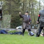 02.05.2016 Samsonów. Inscenizacja historyczna przedstawiająca walki majora Henryka Dobrzańskiego "Hubala". / Jarosław Kubalski / Radio Kielce