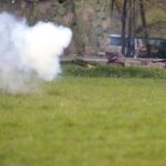 02.05.2016 Samsonów. Inscenizacja historyczna przedstawiająca walki majora Henryka Dobrzańskiego "Hubala". / Jarosław Kubalski / Radio Kielce