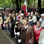 03.05.2016 Kielce. Uroczystości ustanowienia Konstytucji 3 Maja pod pomnikiem Stanisława Staszica w parku. / Jarosław Kubalski / Radio Kielce