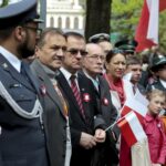 03.05.2016 Kielce. Uroczystości ustanowienia Konstytucji 3 Maja pod pomnikiem Stanisława Staszica w parku. / Jarosław Kubalski / Radio Kielce
