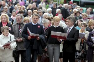 03.05.2016 Kielce. Świeto konstytucji 3 Maja. Pieśniobranie w Parku Miejskim. / Jarosław Kubalski / Radio Kielce