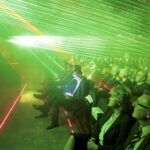 05.05.2016 Kielce. XVII Zjazd Polskiego Towarzystwa Diabetologicznego. Pokaz laserów. / Jarosław Kubalski / Radio Kielce