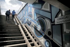 11.05.2016 Kielce. Mural w tunelu pod dworcem PKP. / Jarosław Kubalski / Radio Kielce