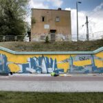 11.05.2016 Kielce. Powstaje mural pod wiaduktem ulicy Mielczarskiego. / Jarosław Kubalski / Radio Kielce