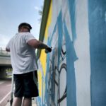 11.05.2016 Kielce. Powstaje mural pod wiaduktem ulicy Mielczarskiego. / Jarosław Kubalski / Radio Kielce