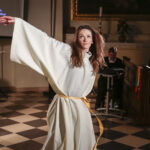 21.05.2016 Święty Krzyż. Międzynarodowy festiwal Anima Mundi. Misterium "Ordo Virtutum" Hildegardy z Bingen w wykonaniu zespołu Flores Rosarum. / Jarosław Kubalski / Radio Kielce