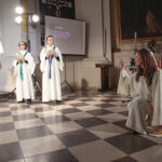 21.05.2016 Święty Krzyż. Międzynarodowy festiwal Anima Mundi. Misterium "Ordo Virtutum" Hildegardy z Bingen w wykonaniu zespołu Flores Rosarum. / Jarosław Kubalski / Radio Kielce