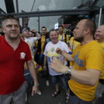 27.05.2016 Kolonia. Niemcy. Kibice na Lanxess Arena przed meczami o trzecie , drugie i pierwsze miejsce. / Jarosław Kubalski / Radio Kielce