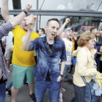 27.05.2016 Kolonia. Niemcy. Kibice na Lanxess Arena przed meczami o trzecie , drugie i pierwsze miejsce. / Jarosław Kubalski / Radio Kielce