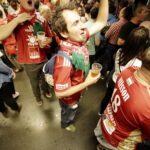 27.05.2016 Kolonia. Niemcy. Kibice na Lanxess Arena przed meczami o trzecie , drugie i pierwsze miejsce. / Jarosław Kubalski / Radio Kielce