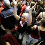 27.05.2016 Kolonia. Niemcy. Kibice na Lanxess Arena przed meczami o trzecie , drugie i pierwsze miejsce. / Jarosław Kubalski / Radio Kielce