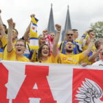 29.05.2016 Kolonia. Kibice przemaszerowali spod katedry do hali Lanxess Arena. / Jarosław Kubalski / Radio Kielce