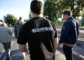 Manifestacja przeciwko członkostwu w UE - Radio Kielce 11.7.2015 Kielce. Marsz upamiętniający 72. rocznicę zbrodni wołyńskiej. / Włodzimierz Batóg / Radio Kielce