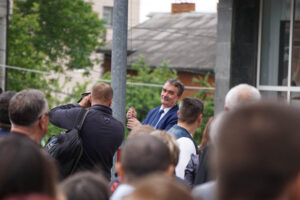 14.5.2016 Winnica, Ukraina. Prezydent Kielc Wojciech Lubawski odebrał najwyższe odznaczenie Ukrainy - Order Księcia Jarosława Mądrego. / Stanisław Blinstrub / Radio Kielce