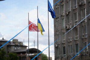 14.5.2016 Winnica, Ukraina. Prezydent Kielc Wojciech Lubawski odebrał najwyższe odznaczenie Ukrainy - Order Księcia Jarosława Mądrego. / Stanisław Blinstrub / Radio Kielce