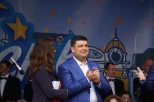 14.5.2016 Winnica, Ukraina. Prezydent Kielc Wojciech Lubawski odebrał najwyższe odznaczenie Ukrainy - Order Księcia Jarosława Mądrego. / Stanisław Blinstrub / Radio Kielce