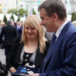 14.5.2016 Winnica, Ukraina. Prezydent Kielc Wojciech Lubawski odebrał najwyższe odznaczenie Ukrainy - Order Księcia Jarosława Mądrego. / Stanisław Blinstrub / Radio Kielce