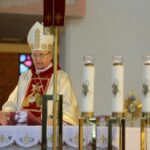 01.05.2016 Obchody Dnia Ludzi Pracy zorganizowane przez "Solidarność". Msza w kościele świętego Józefa Robotnika w Kielcach / Wojciech Habdas / Radio Kielce