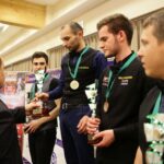 01.05.2016 Międzynarodowy Festiwal Bilardu. Wręczenie pucharów dla zwycięzców / Wojciech Habdas / Radio Kielce