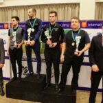 01.05.2016 Międzynarodowy Festiwal Bilardu. Wręczenie pucharów dla zwycięzców / Wojciech Habdas / Radio Kielce