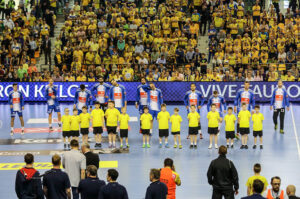 8.5.2016 Kielce. Fragment meczu Vive Tauron Kielce - Orlen Wisła Płock. / Wojciech Habdas / Radio Kielce