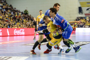 8.5.2016 Kielce. Fragment meczu Vive Tauron Kielce - Orlen Wisła Płock. / Wojciech Habdas / Radio Kielce