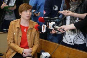 09.05.2016 Konferencja dotycząca zagospodarowania budynku PKS. Barbara Damian, zastępca dyrektora ZTM / Wojciech Habdas / Radio Kielce