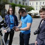 09.05.2016. Na placu Artystów można oglądać tranzyt Merkurego / Wojciech Habdas / Radio Kielce