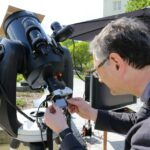 09.05.2016. Na placu Artystów można oglądać tranzyt Merkurego / Wojciech Habdas / Radio Kielce