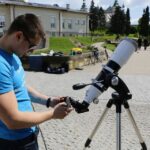 09.05.2016. Na placu Artystów można oglądać tranzyt Merkurego / Wojciech Habdas / Radio Kielce