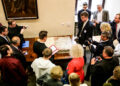 10.5.2016 Kielce. Wyższe Seminarium Duchowne. Chrzest i jego dziedzictwo. Konferencja z okazji rocznicy 1050-lecia chrztu. Antyfonarz Miechowski / Wojciech Habdas / Radio Kielce