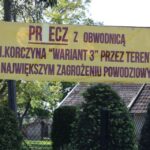 11.05.2016. Mieszkańcy Nowego Korczyna protestują przeciwko jednemu z wariantów budowy obwodnicy / Wojciech Habdas / Radio Kielce