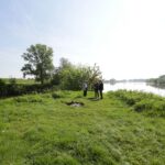 11.05.2016. Mieszkańcy Nowego Korczyna protestują przeciwko jednemu z wariantów budowy obwodnicy / Wojciech Habdas / Radio Kielce