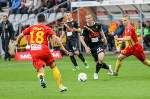 14.5.2016 Kielce. Mecz Korona Kielce - Jagiellonia Białystok. / Wojciech Habdas / Radio Kielce