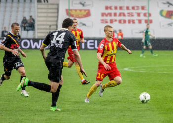 14.5.2016 Kielce. Mecz Korona Kielce - Jagiellonia Białystok. / Wojciech Habdas / Radio Kielce