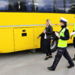 16.5.2016 Kielce. Policja i Inspekcja Transportu Drogowego kontrolują autokary. / Wojciech Habdas / Radio Kielce