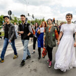 19.5.2016 Kielce. Juwenalia w pełni, studenci przeszli w barwnym korowodzie ulicami Kielc. / Wojciech Habdas / Radio Kielce