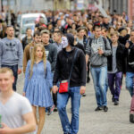 19.5.2016 Kielce. Juwenalia w pełni, studenci przeszli w barwnym korowodzie ulicami Kielc. / Wojciech Habdas / Radio Kielce