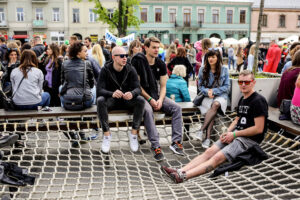 19.5.2016 Kielce. Juwenalia w pełni, studenci przeszli w barwnym korowodzie ulicami Kielc. / Wojciech Habdas / Radio Kielce